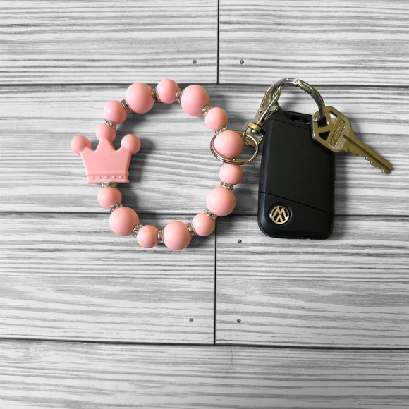 Pink Crown Silicone Wristlet - Picture 3 of 3